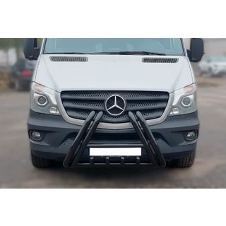 Кенгурятник F1-01 Black (2013-2018, нерж.) фото 2