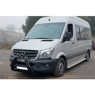 Кенгурятник F1-01 Black (2013-2018, нерж.) фото 3