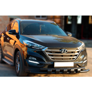 Передняя защита Shark Black (нерж)