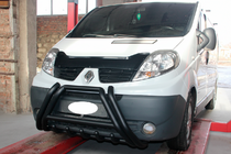Renault Trafic 2001-2015 гг. Кенгурятник F1-01 Black (нерж.) фото 3