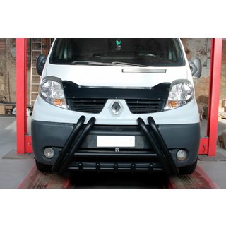 Кенгурятник F1-01 Black (нерж.) Opel Vivaro 2001–2015 гг. фото 1