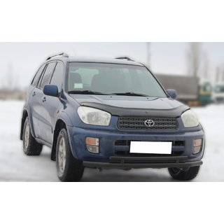 Передняя защита ST014-1 Black (нерж) Toyota Rav 4 2001-2005 гг. фото 2