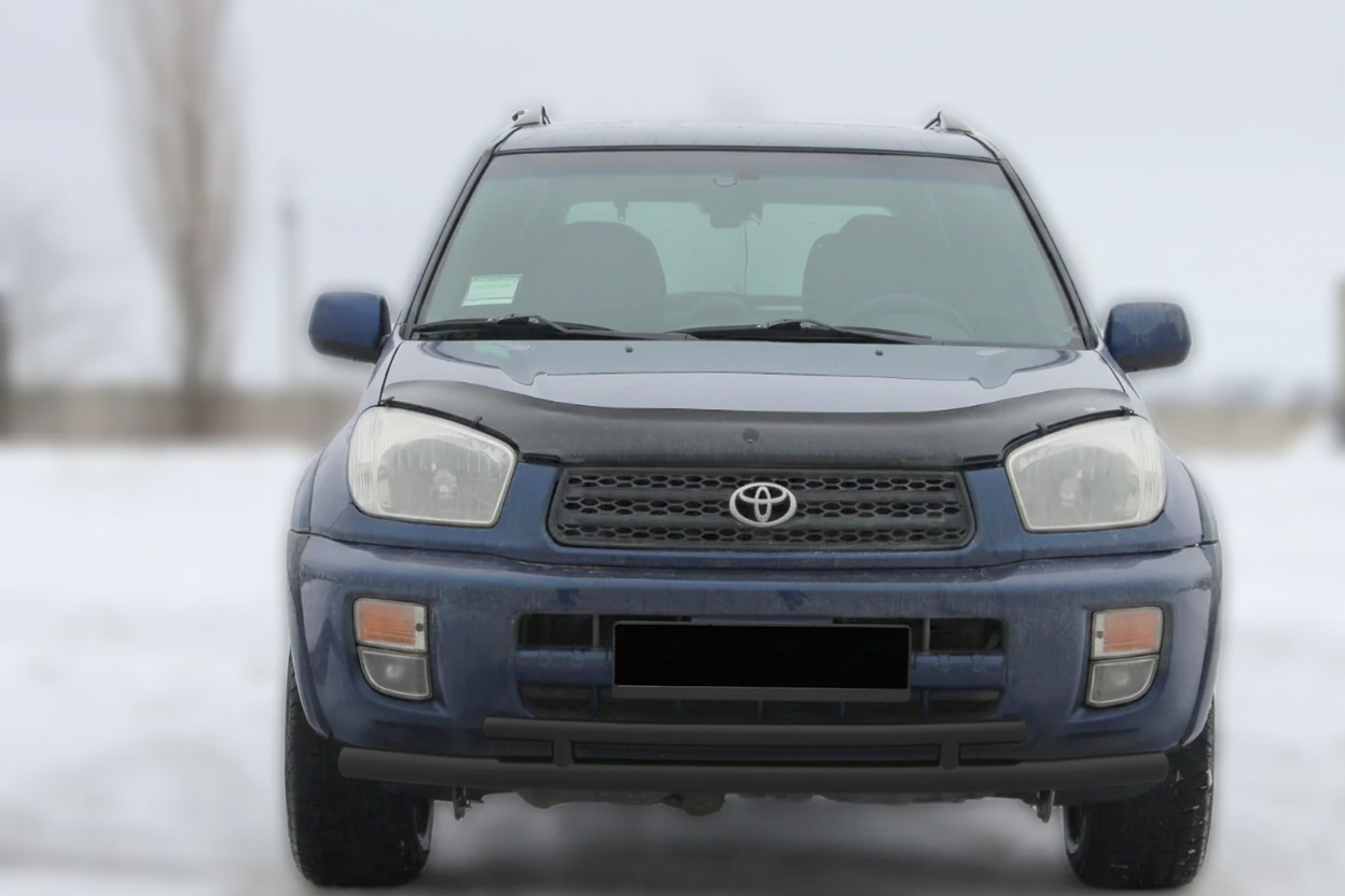 Передній захист ST014-1 Black (нерж) для Toyota Rav 4 2001-2005 рр