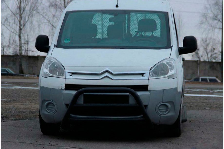 Peugeot Partner Tepee 2008-2018 гг. Кенгурятник WT022 Black (нерж.) Image