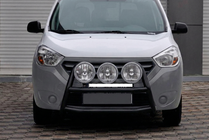 Dacia Dokker 2013-2022 гг. Кенгурятник WT022 Black (нерж.) фото 1
