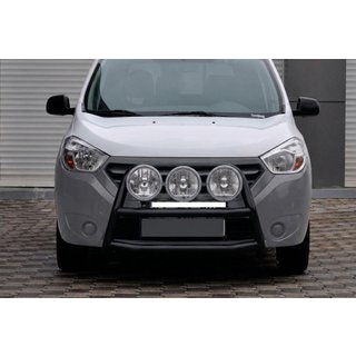 Кенгурятник WT022 Black (нерж.) Dacia Dokker 2013-2022 гг.