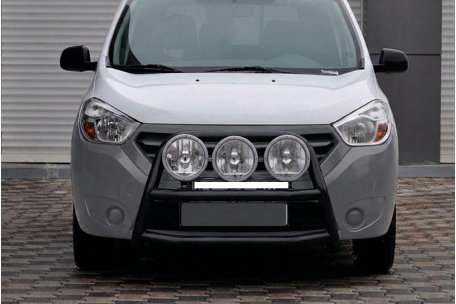 Dacia Dokker 2013-2022 гг. Кенгурятник WT022 Black (нерж.) Image