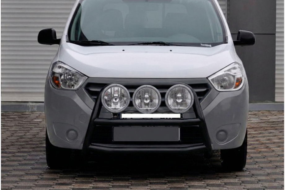 Dacia Dokker 2013-2022 гг. Кенгурятник WT022 Black (нерж.) Image