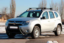 Renault Duster 2008–2017 гг. Кенгурятник WT022 Black (нерж) фото 1