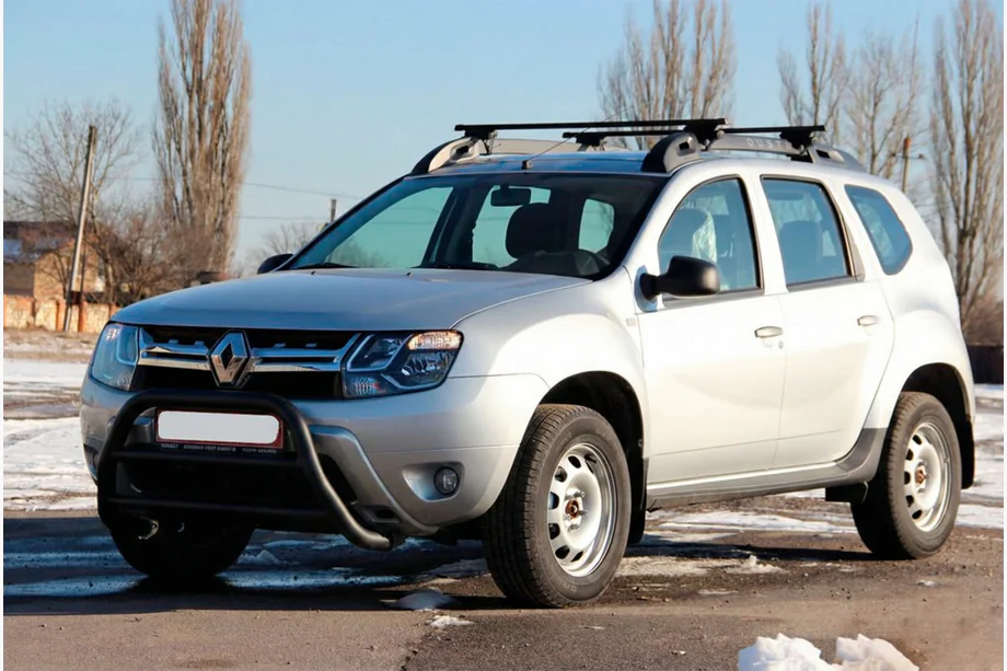 Renault Duster 2008–2017 гг. Кенгурятник WT022 Black (нерж) Image
