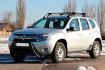 Dacia Duster 2008-2018 гг. Кенгурятник WT022 Black (нерж) фото 1