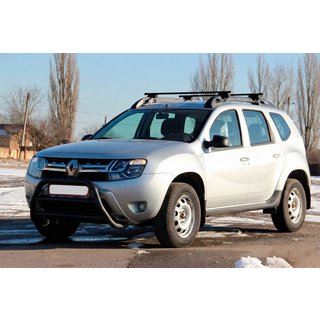 Кенгурятник WT022 Black (нерж) Dacia Duster 2008-2018 гг. фото 1