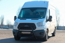 Ford Transit 2014- гг. Кенгурятник WT022 Black (нерж.) фото 2