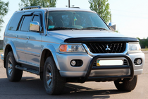 Mitsubishi Pajero Sport 1996-2007 гг. Кенгурятник WT022 Black (нерж) фото 2