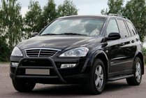 SsangYong Kyron 2005-2014 гг. Кенгурятник WT022 Black (нерж) фото 1