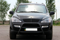 SsangYong Kyron 2005-2014 гг. Кенгурятник WT022 Black (нерж) фото 2