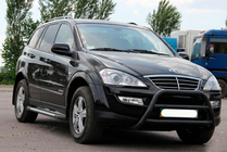 SsangYong Kyron 2005-2014 гг. Кенгурятник WT022 Black (нерж) фото 3