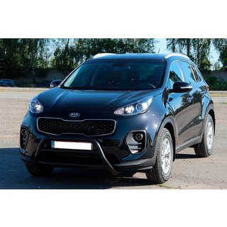 Кенгурятник WT023 Black (нерж) Kia Sportage 2015-2021 гг. фото 3