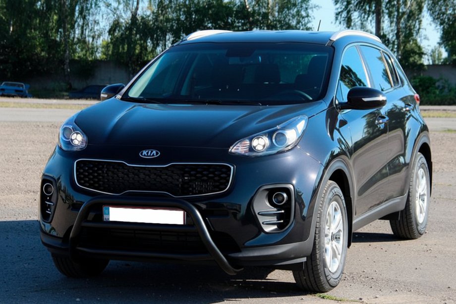 Kia Sportage 2015-2021 гг. Кенгурятник WT023 Black (нерж) Фото 3