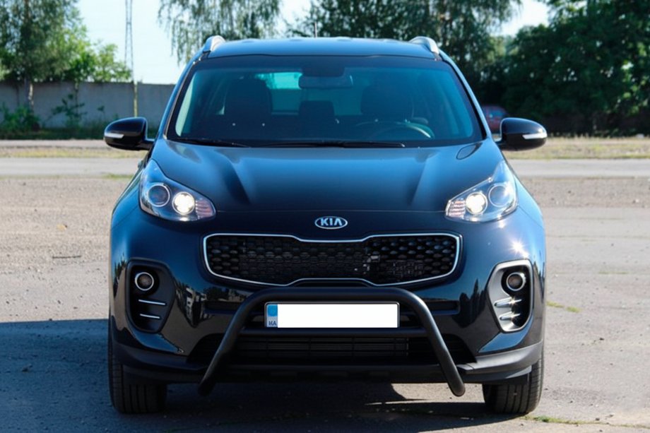 Kia Sportage 2015-2021 гг. Кенгурятник WT023 Black (нерж) Фото 4