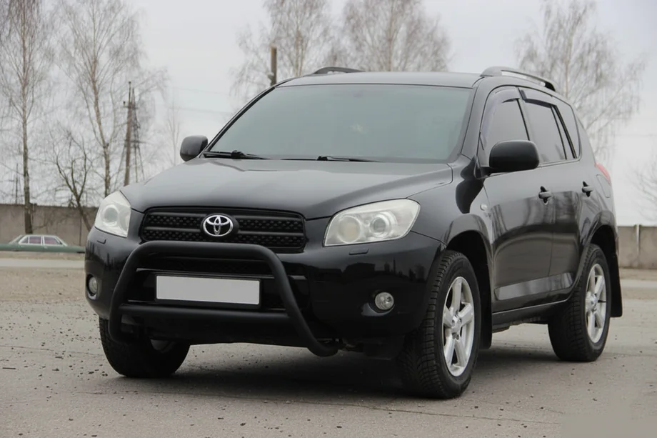 Toyota Rav 4 2006-2013 гг. Кенгурятник WT022 Black (нерж) Image
