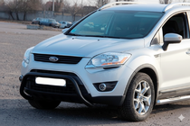 Ford Kuga 2008-2013 гг. Кенгурятник WT007 Black (нерж.) фото 2