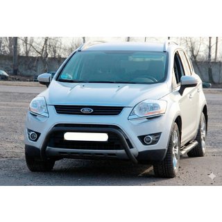Кенгурятник WT007 Black (нерж.) Ford Kuga 2008-2013 гг. фото 3