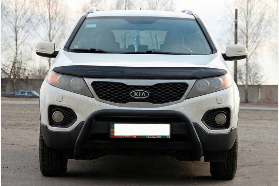 Kia Sorento II XM 2009-2014 гг. Кенгурятник WT007 Black (нерж.) Image