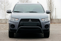 Mitsubishi Outlander 2006-2012 гг. Кенгурятник WT007 Black (нерж.) фото 2