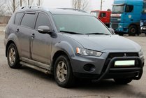 Mitsubishi Outlander 2006-2012 гг. Кенгурятник WT007 Black (нерж.) фото 1