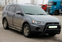 Mitsubishi Outlander 2006-2012 гг. Кенгурятник WT007 Black (нерж.) фото 1