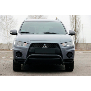 Кенгурятник WT007 Black (нерж.) фото 2