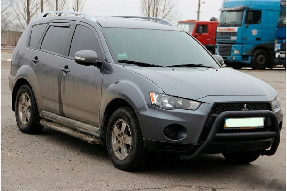 Mitsubishi Outlander 2006-2012 гг. Кенгурятник WT007 Black (нерж.) Image