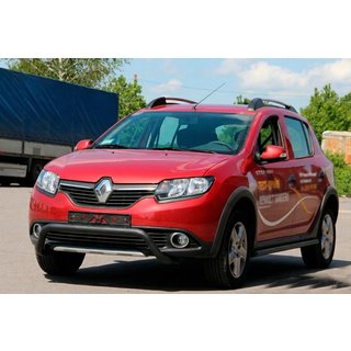 Передняя дуга WT007 Black (нерж.) Dacia Sandero 2013-2020 гг. фото 2