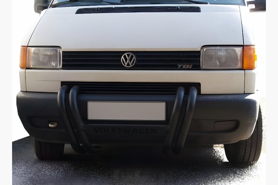 Volkswagen T4 Caravelle/Multivan 1990–2003 гг. Кенгурятник ST006 Black (нерж) Фото 1