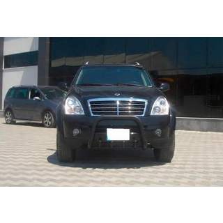 Кенгурятник QT006 Black (нерж) фото 4