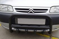 Citroen Berlingo 1996-2008 гг. Кенгурятник QT006 Black (нерж.) фото 1
