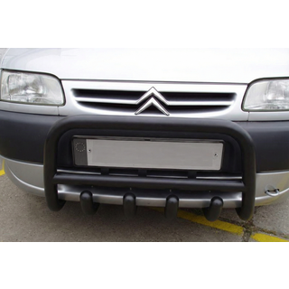 Кенгурятник QT006 Black (нерж.)