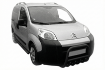 Citroen Nemo 2007-2017 гг. Передняя дуга QT006 Black (нерж.) фото 1