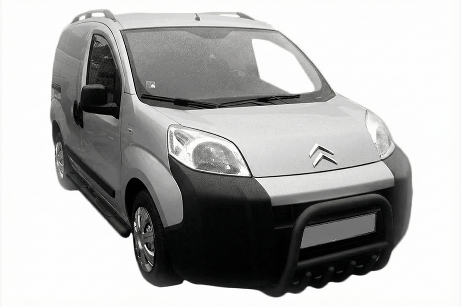 Citroen Nemo 2007-2017 гг. Передняя дуга QT006 Black (нерж.) Image