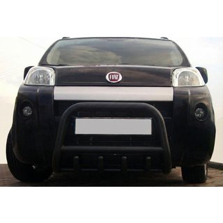 Кенгурятник QT006 Black (нерж) Peugeot Bipper 2008-2017 гг. фото 1
