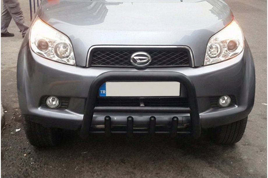 Daihatsu Terios 2006-2017 гг. Передняя дуга QT006 Black (нерж.) Фото 5