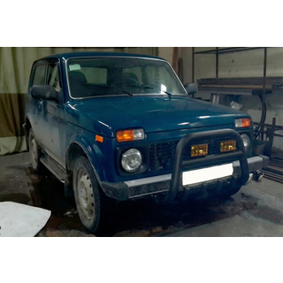 Кенгурятник QT006 Black (нерж.) Lada Niva та Urban 1977- гг. фото 4