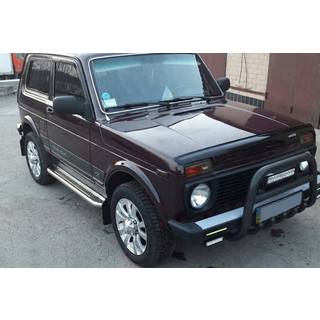 Кенгурятник QT006 Black (нерж.) Lada Niva та Urban 1977- гг. фото 1