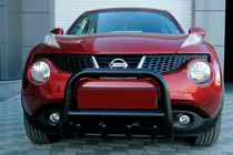 Nissan Juke 2010-2019 гг. Кенгурятник QT006 Black (нерж) фото 1