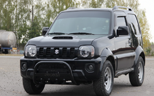 Suzuki Jimny 1998-2018 гг. Кенгурятник QT006 Black (нерж) фото 3