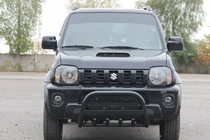 Suzuki Jimny 1998-2018 гг. Кенгурятник QT006 Black (нерж) фото 1
