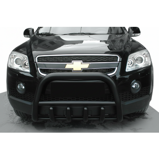 Передняя дуга QT006 Black (нерж.) Chevrolet Captiva 2006-2019 гг.