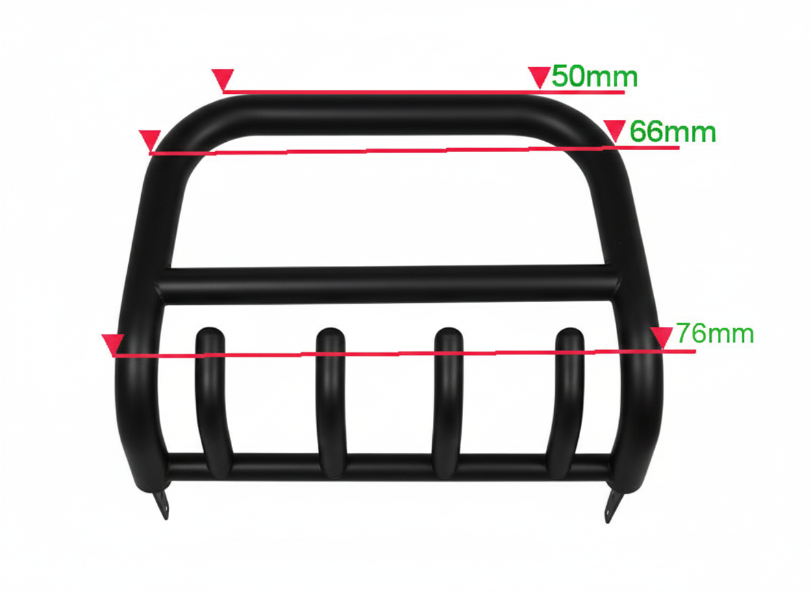 Кенгурятник QT006 Black (нерж.) для Toyota Land Cruiser Prado 120 2002-2009 рр