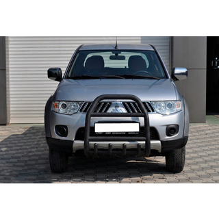 Кенгурятник QT007 Black (нерж.) фото 2